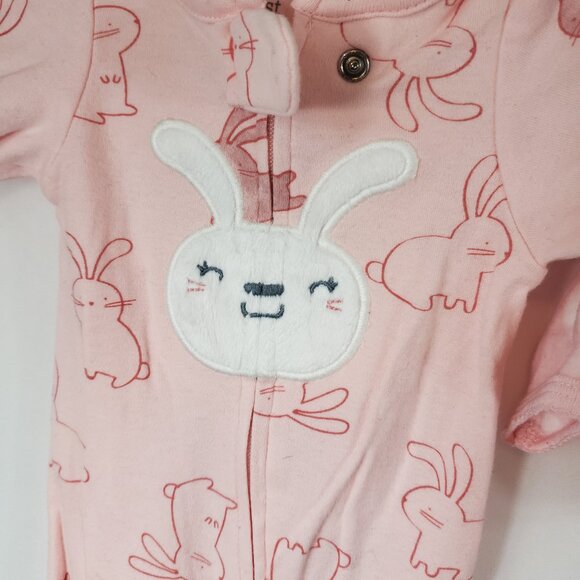 Carters 2 Pack Long Slv Footed Onesies Baby Girls Newborn Pajamas - Picture 6 of 16